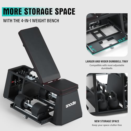 4-in-1 Adjustable Weights Bench with Cable Crossover