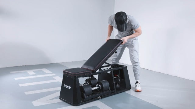 4-in-1 Adjustable Weights Bench with Cable Crossover