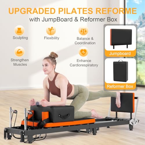 Foldable Pilates Machine | 4 Springs & 5 Resistance Cords