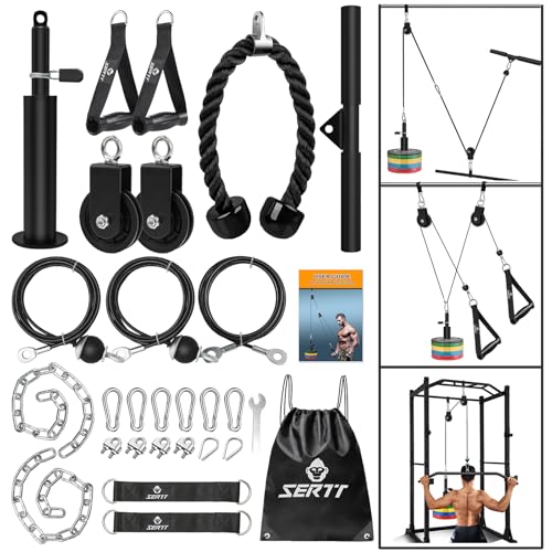 Weight Cable Pulley System Gym with Attachments