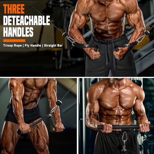 Weight Cable Pulley System Gym with Attachments