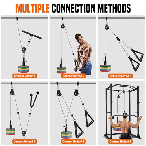 Weight Cable Pulley System Gym with Attachments