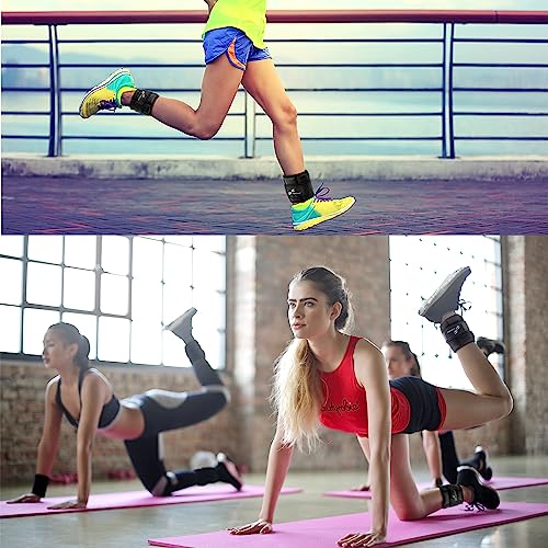 Adjustable Ankle Weights Set - 1 Pair (2-10 lbs.) Removable Sandbags