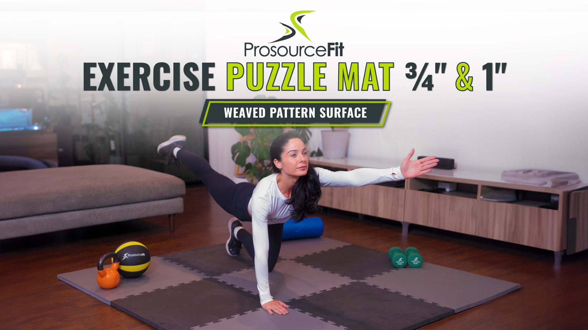 Exercise Puzzle Mat - 24 SQ FT, 6 Tiles
